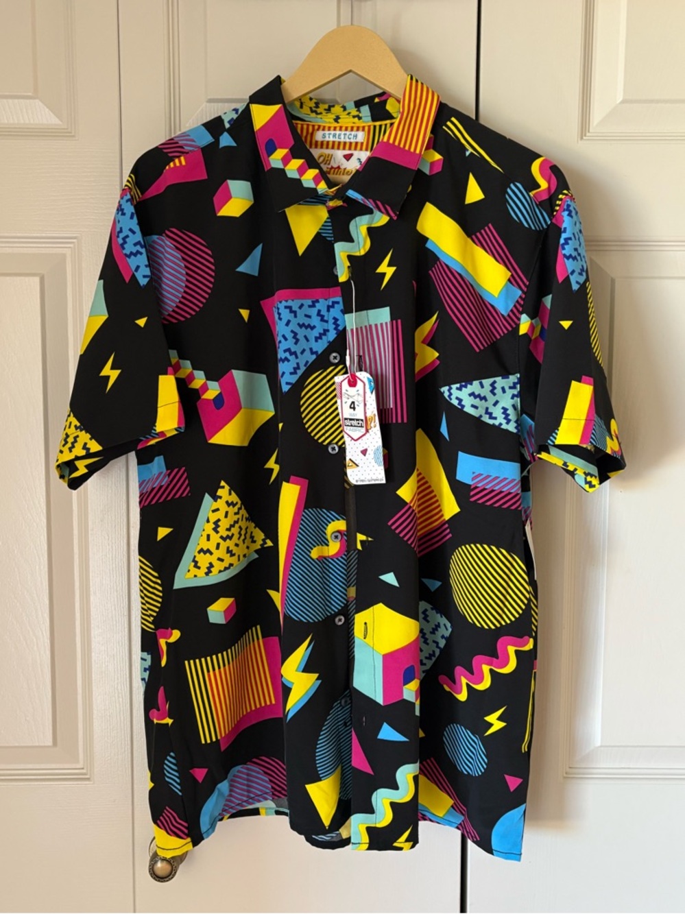 Oh Snap | Drill Clothing | Stretch Button Up Shirt. Size XL. Y2K Vibe. Bold. NWT